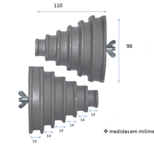 MODELOS DE ALUMÍNIO PARA BOBINADEIRA – Modelo 4