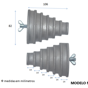 MODELO Nº 3 – DE ALUMÍNIO PARA BOBINADEIRA
