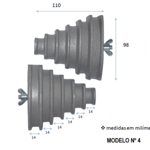 MODELO Nº 4 – DE ALUMÍNIO PARA BOBINADEIRA